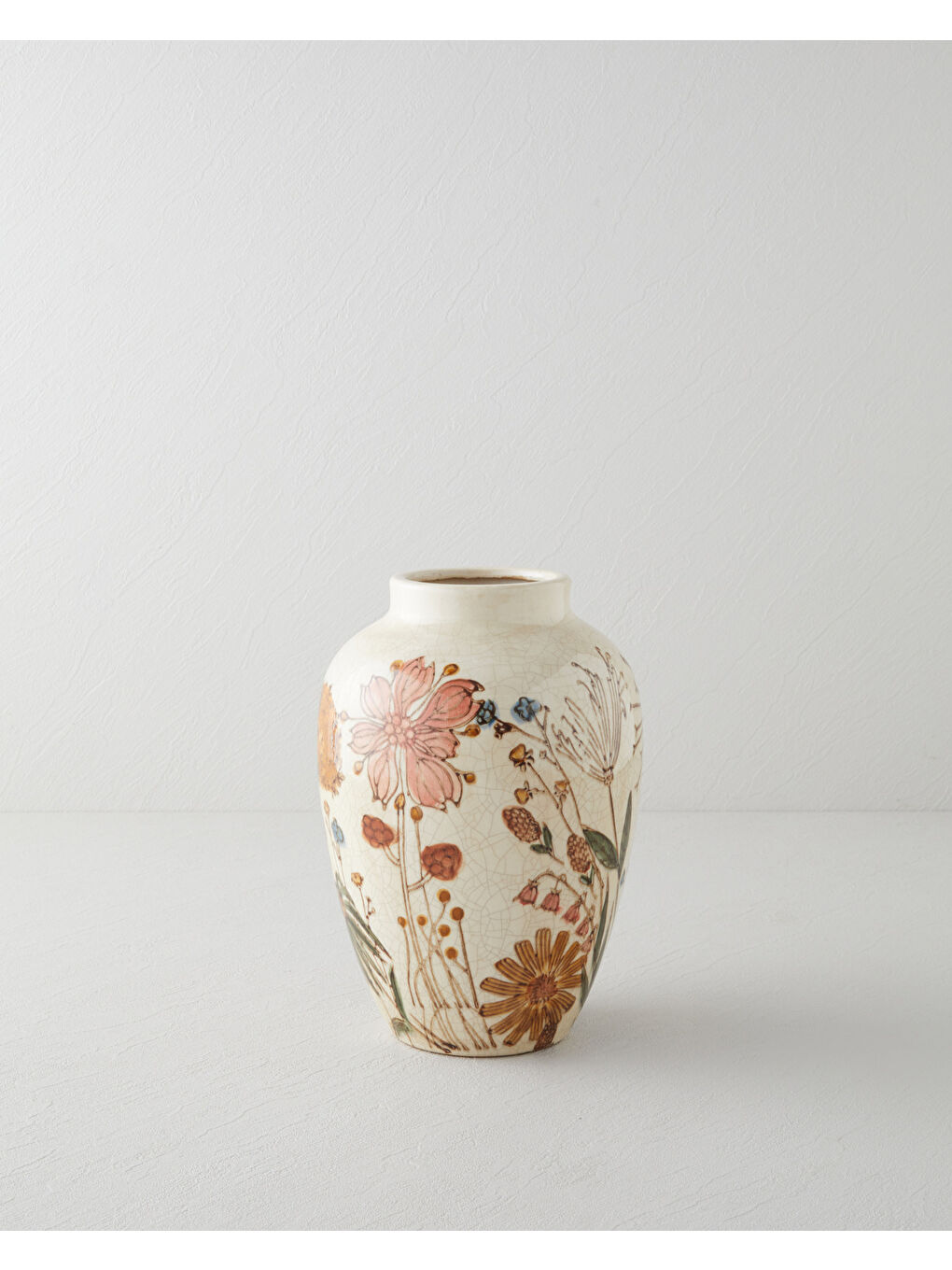 Ekru Kety Vazo 12 cm Krem