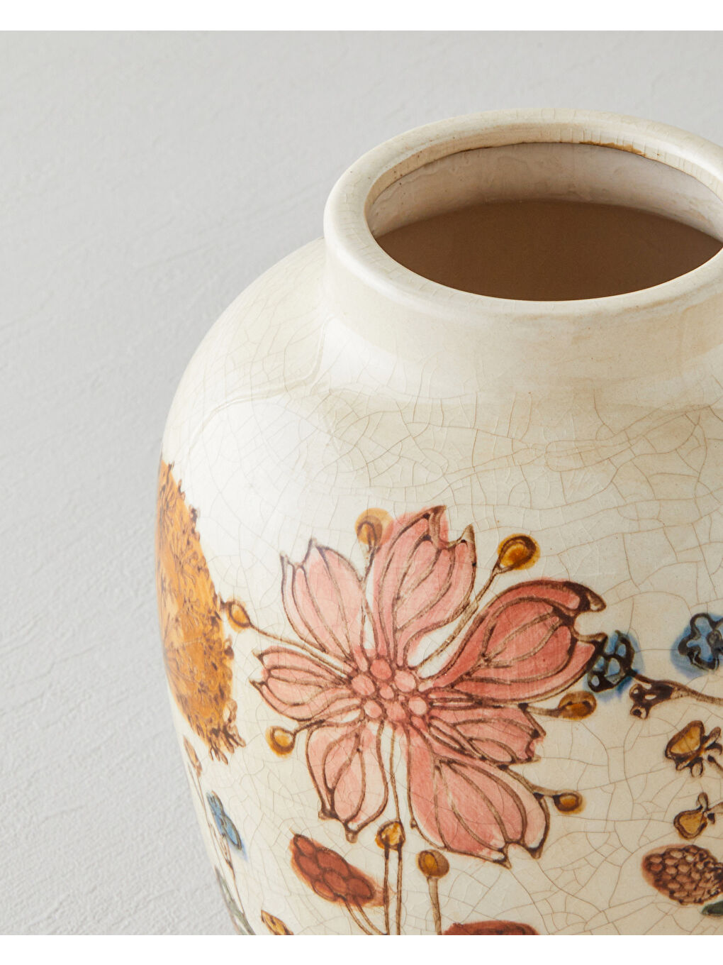 Ekru Kety Vazo 12 cm Krem-2