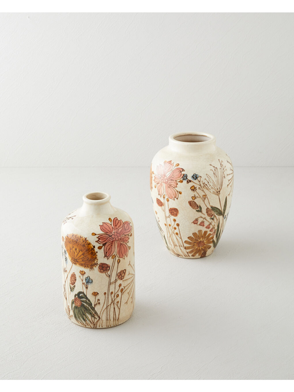 Ekru Kety Vazo 12 cm Krem-3