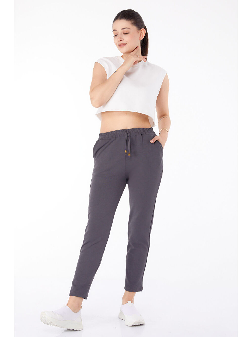 Gri Havuç Pantolon Füme - 27076