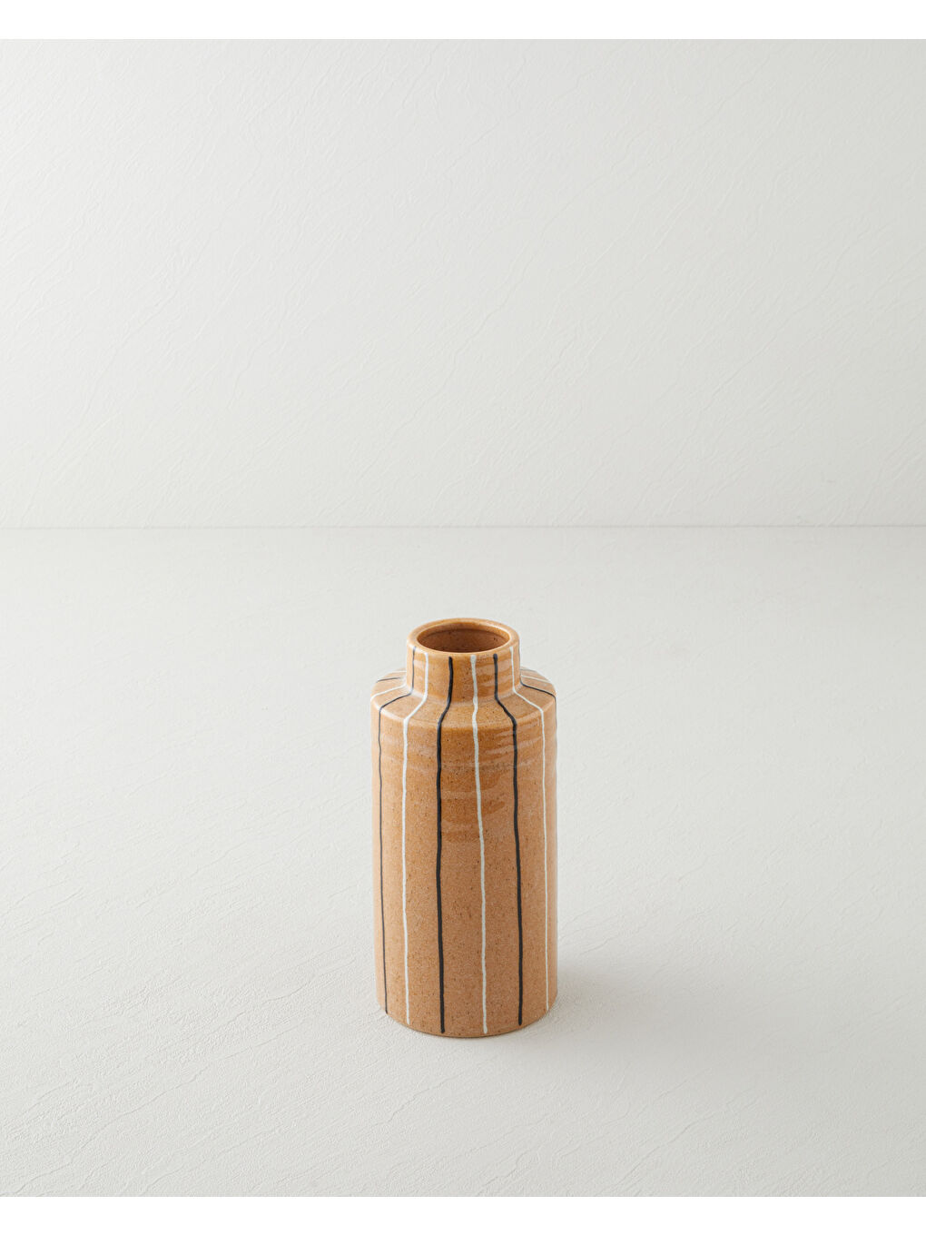 Ekru Karmin Vazo 21,5 cm Krem-1