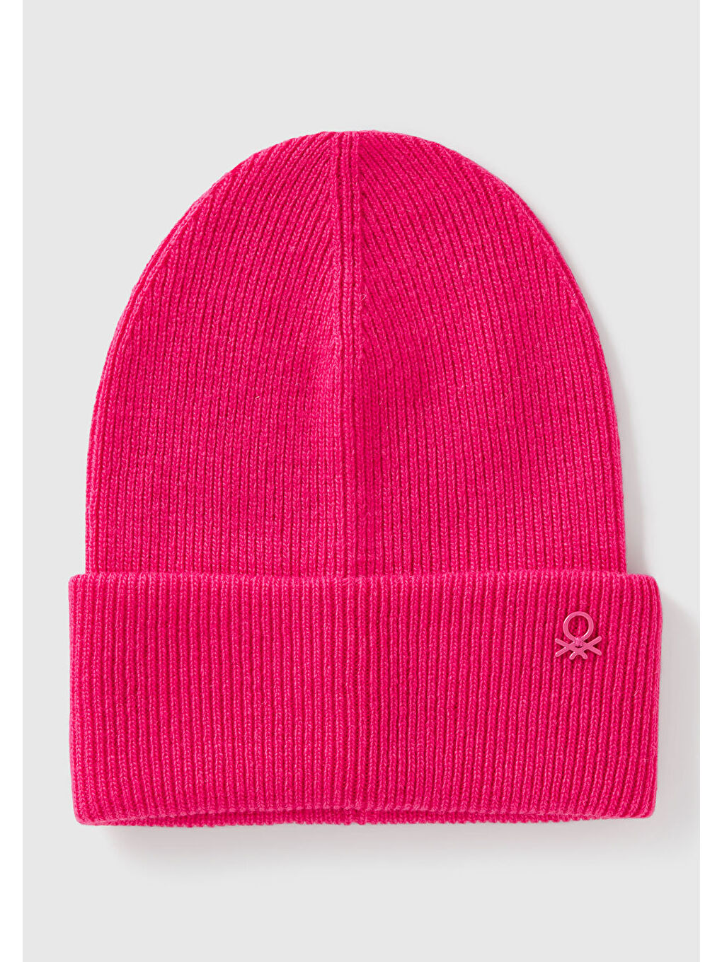 Kız Çocuk Pembe Yün ve Viskoz Karışımlı Logo Nakışlı Bere