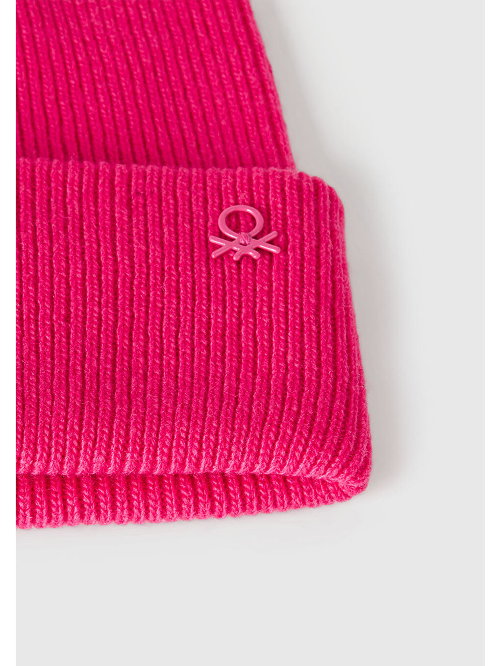 Kız Çocuk Pembe Yün ve Viskoz Karışımlı Logo Nakışlı Bere-2