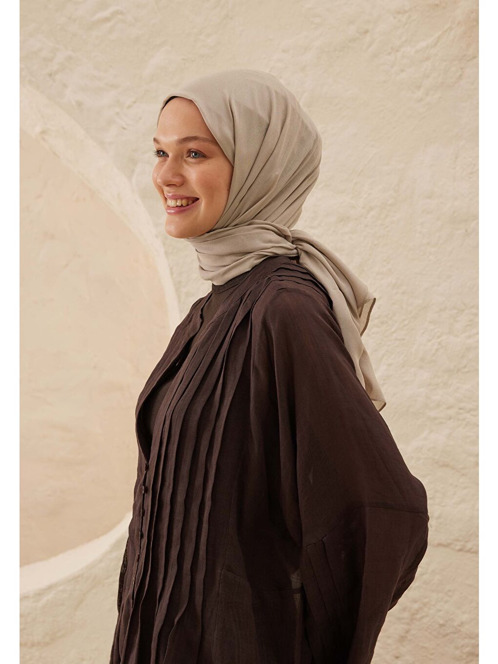 Rami Viskon Şal Sıcak Gri-2