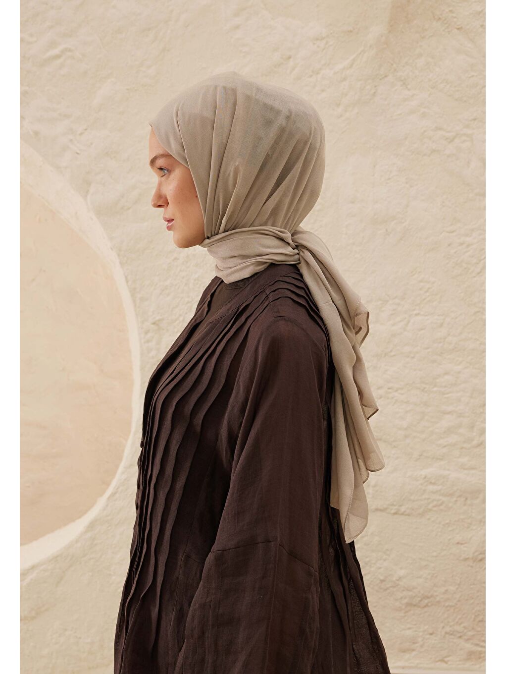 Rami Viskon Şal Sıcak Gri-3