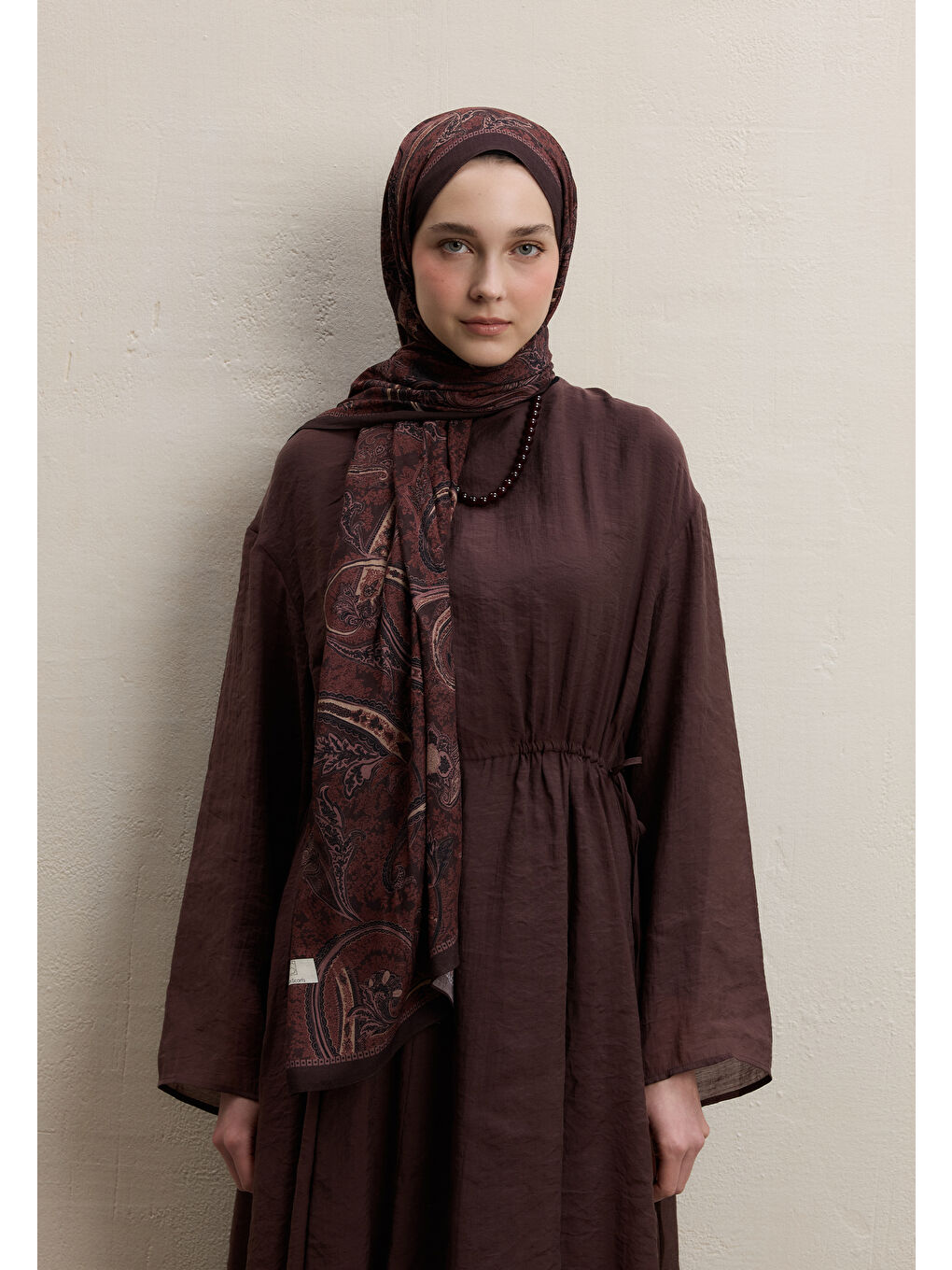 Dark Bohemıan Desen Şal Bordo
