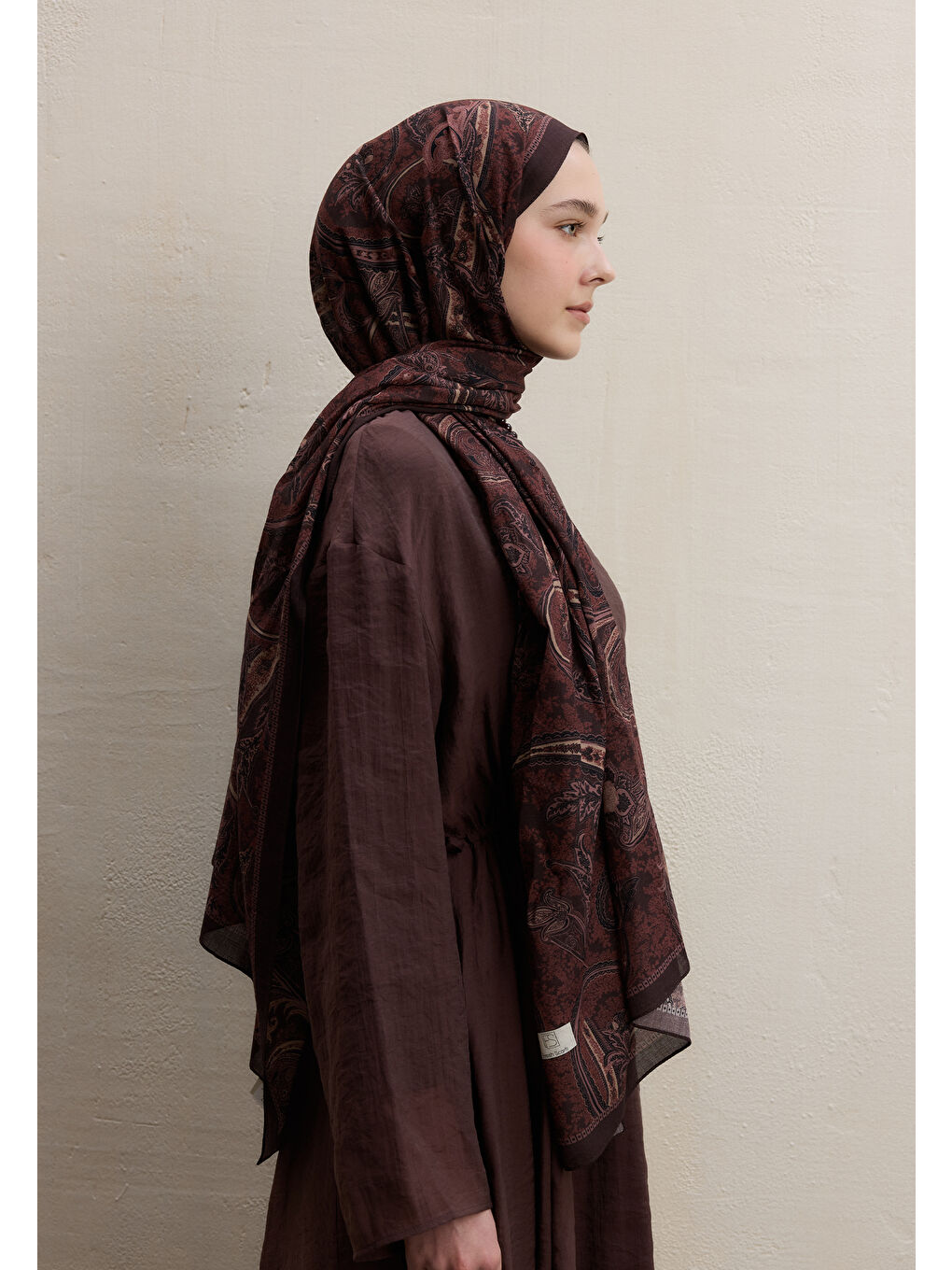Dark Bohemıan Desen Şal Bordo-1
