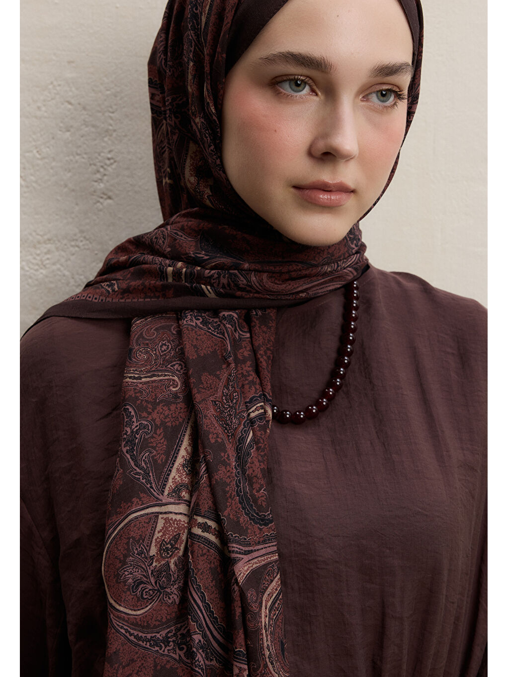 Dark Bohemıan Desen Şal Bordo-2