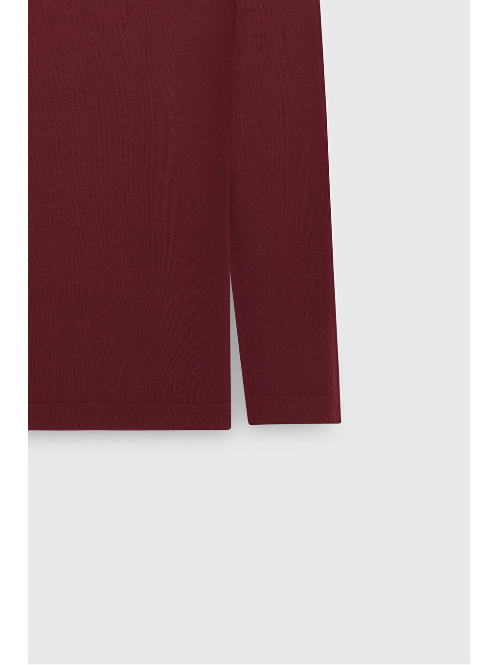 Erkek Bordo Standart Fit Normal Kesim Polo Yaka Basic Triko Kazak-7