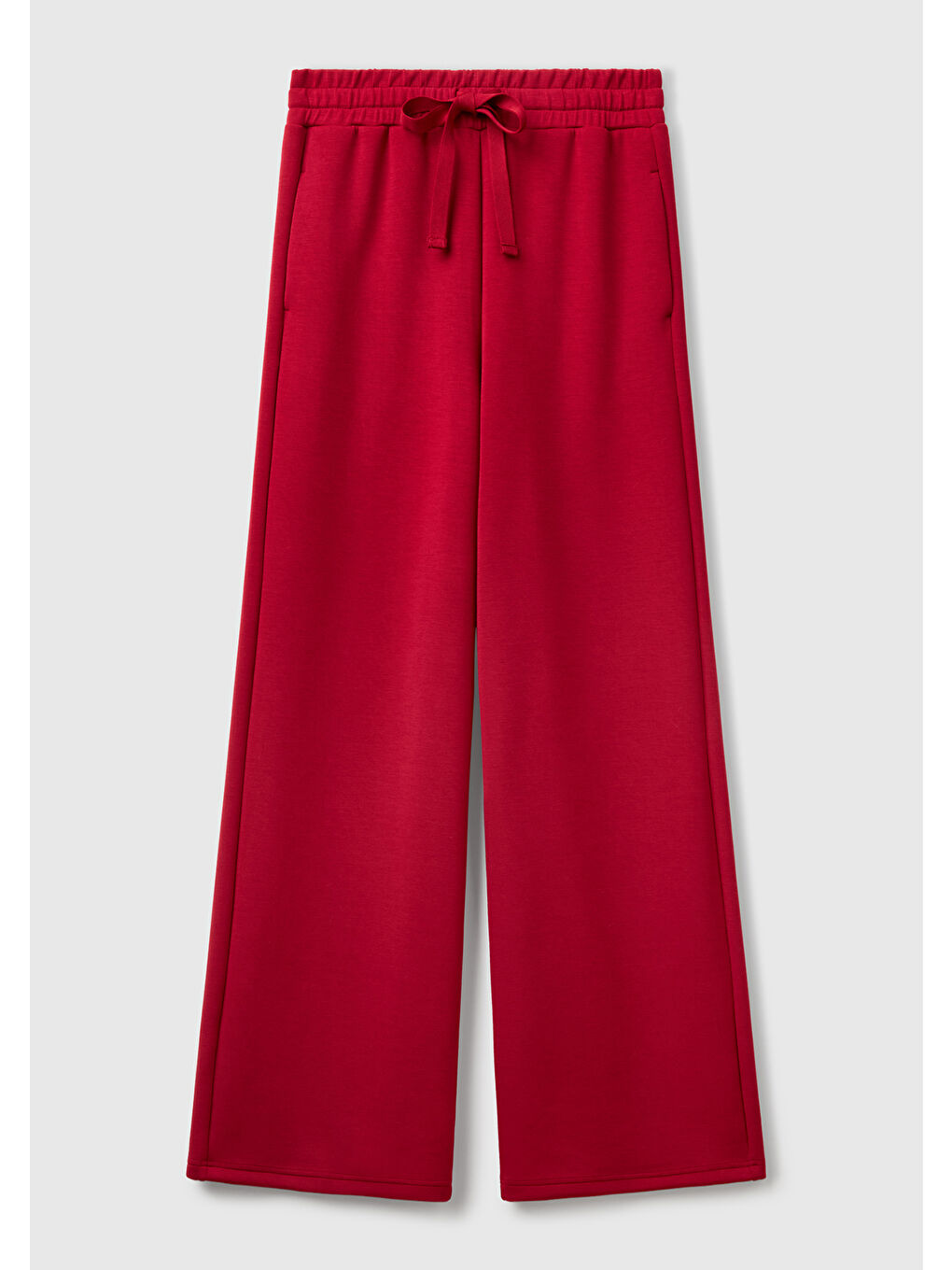 Kadın Bordo Modal Karışımlı Bol Paça Eşofman Altı-1