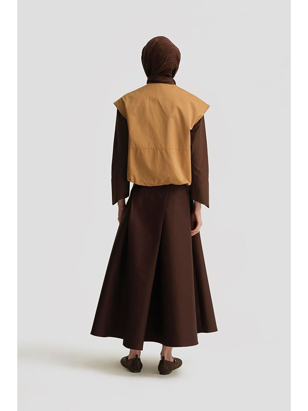 Kahverengi Bomber Yelek 25Y4504 Sahra-4