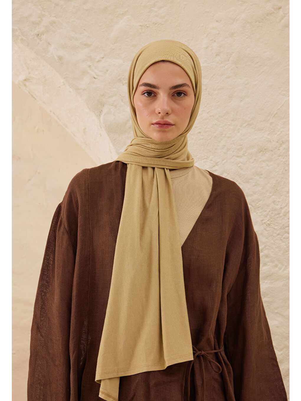 Kahverengi Penye Şal Cappuccıno