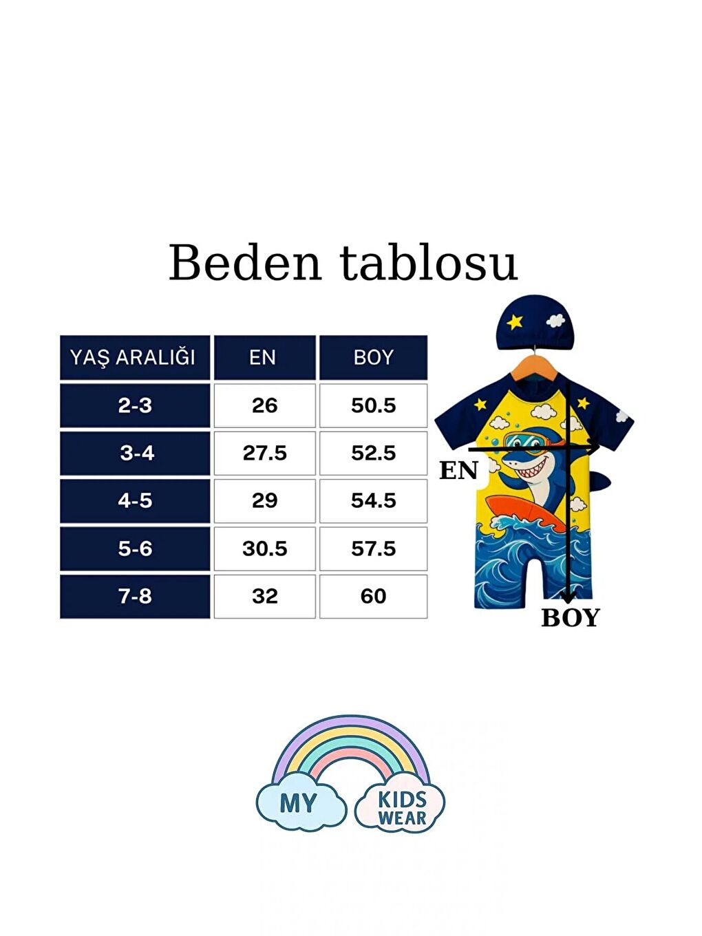 Sarı Çocuk Desenli Mayo Takımı - Bone ve Güneş Gözlüğü Hediyeli 2'li Set 12717-2