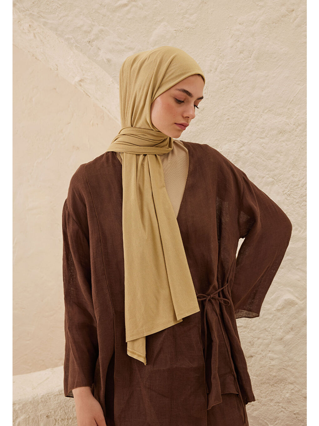 Kahverengi Penye Şal Cappuccıno-3