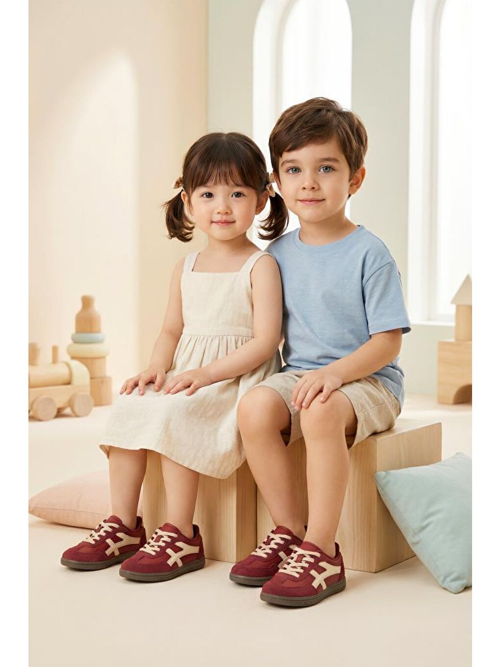 Bej Kids DS RUBY Sneaker Günlük Spor Ayakkabı 2025 Çocuk-5