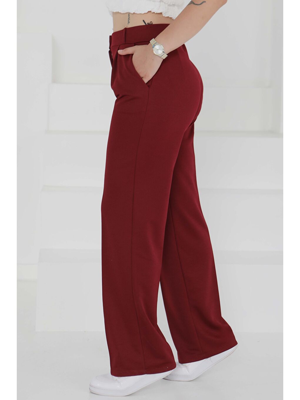 Cepli Palazzo Pantolon Bordo - 27487-2
