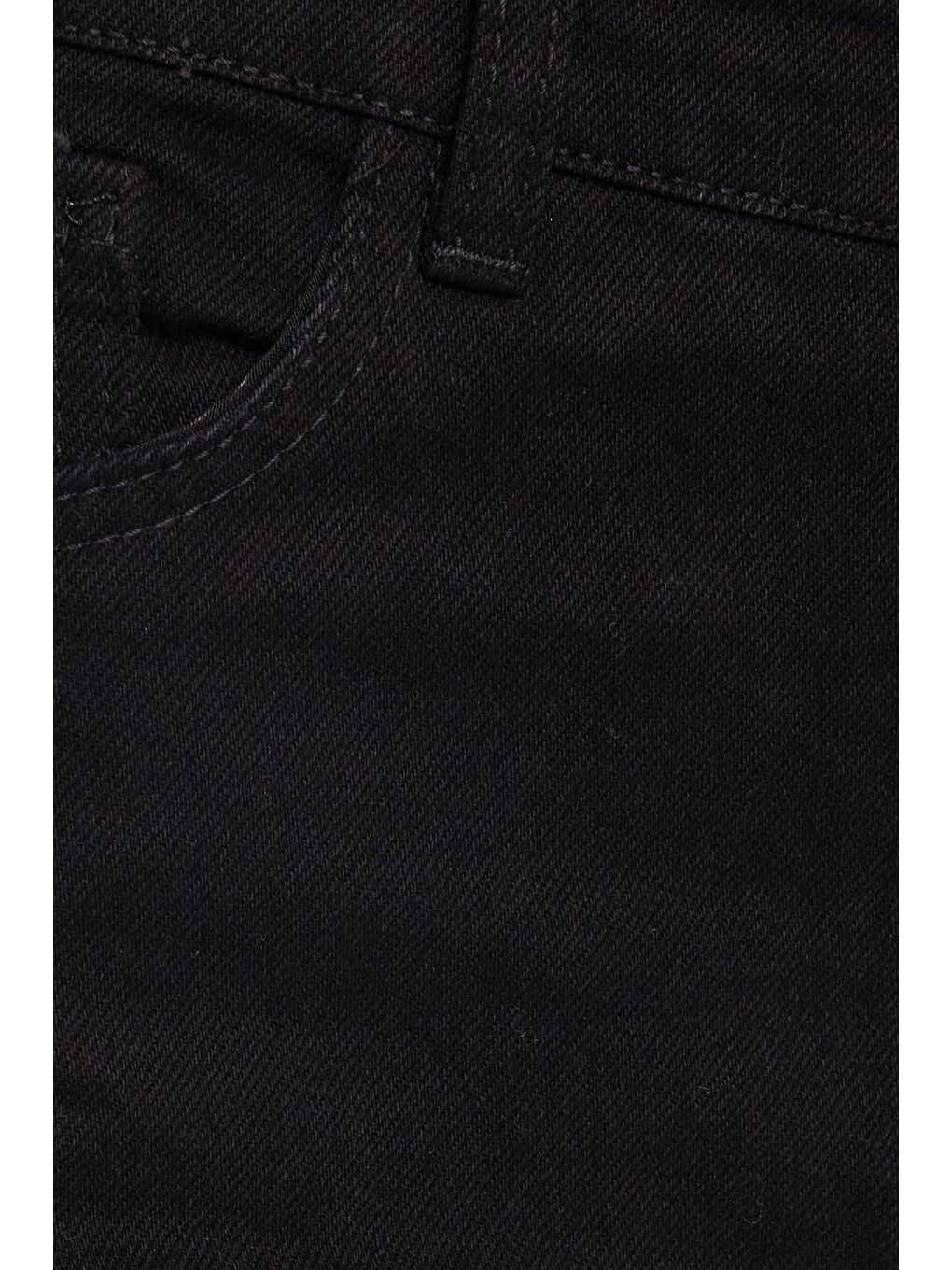 Kadın Slim Fit Dar Kesim Pamuklu Dar Paça Siyah Jean Pantolon-5