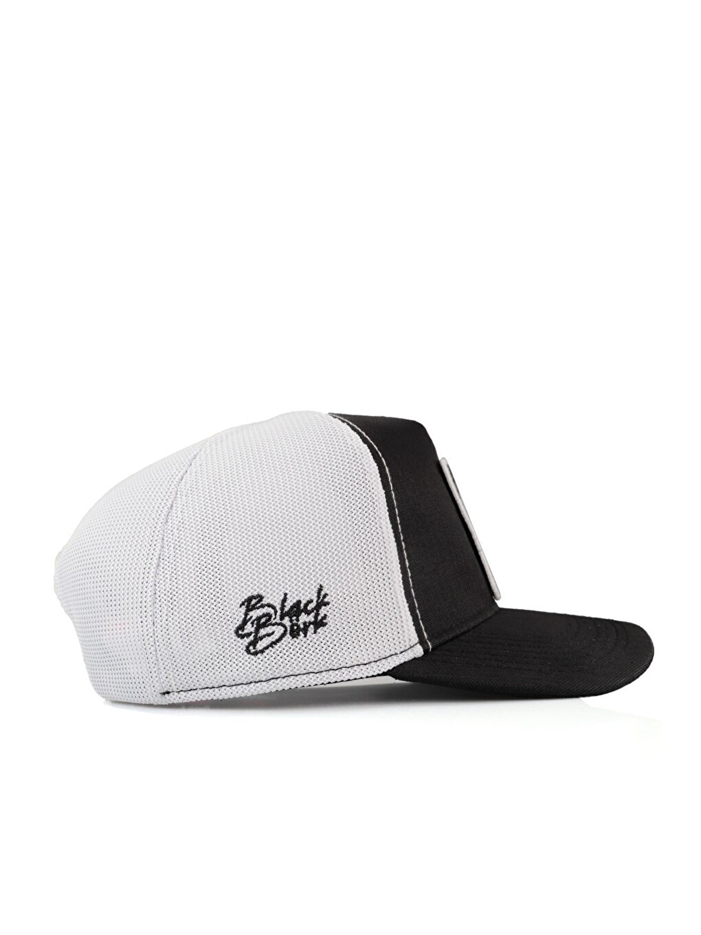 Cordura Black Logolu Siyah-Beyaz Trucker Şapka-1