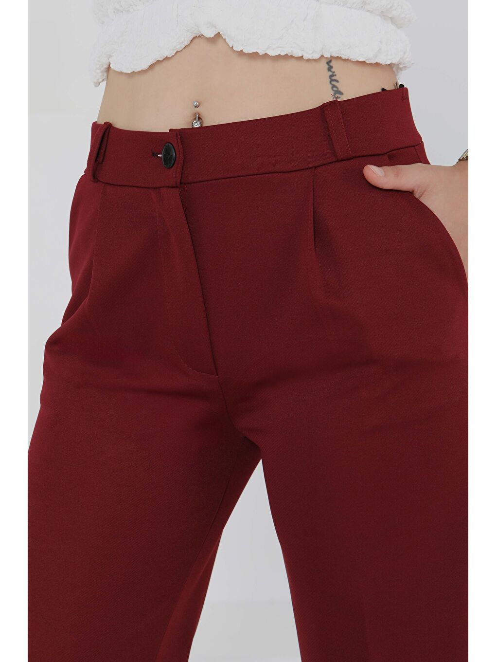 Cepli Palazzo Pantolon Bordo - 27487-3