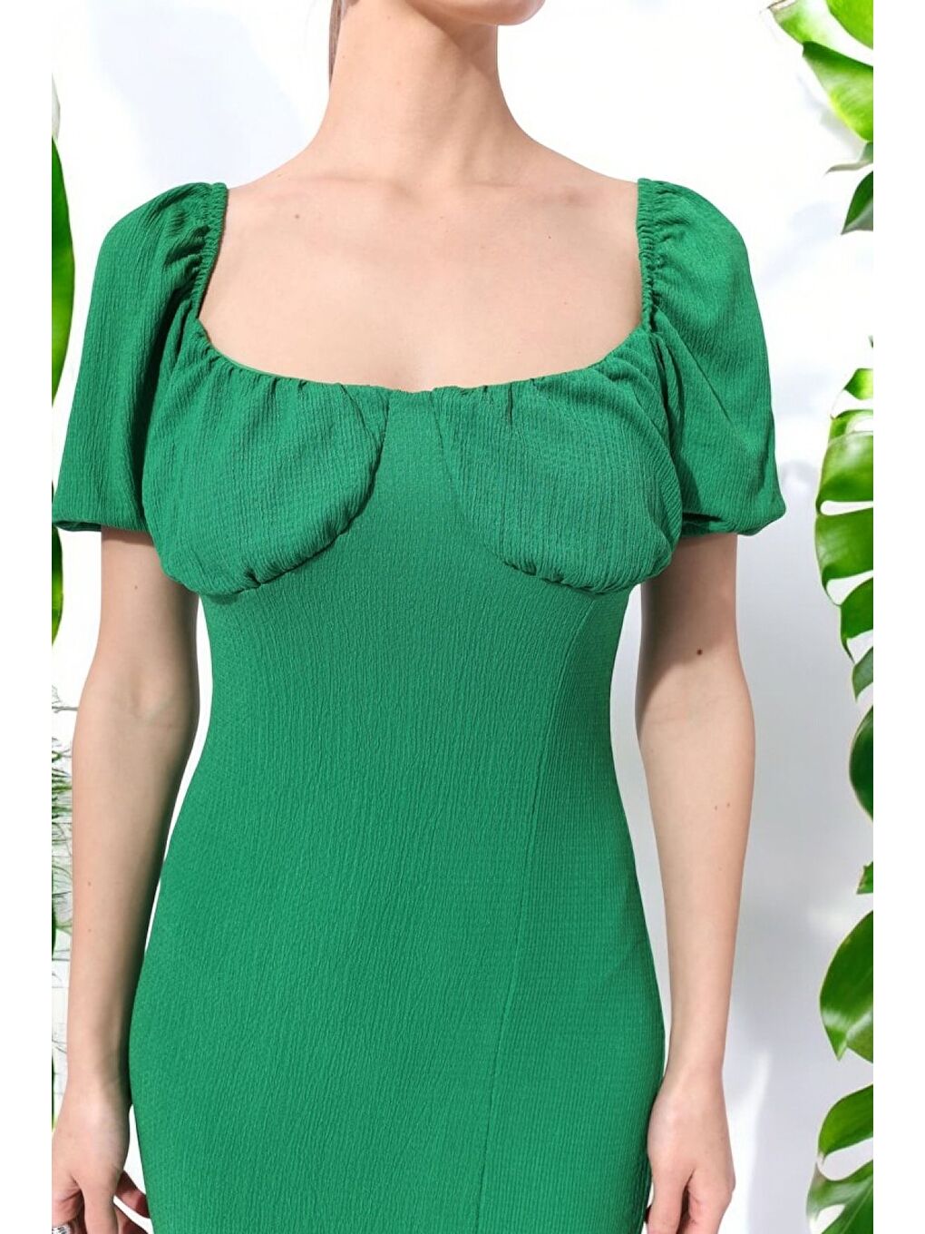 Yeşil Yırtmaçlı Bürümcük ELBİSE-1