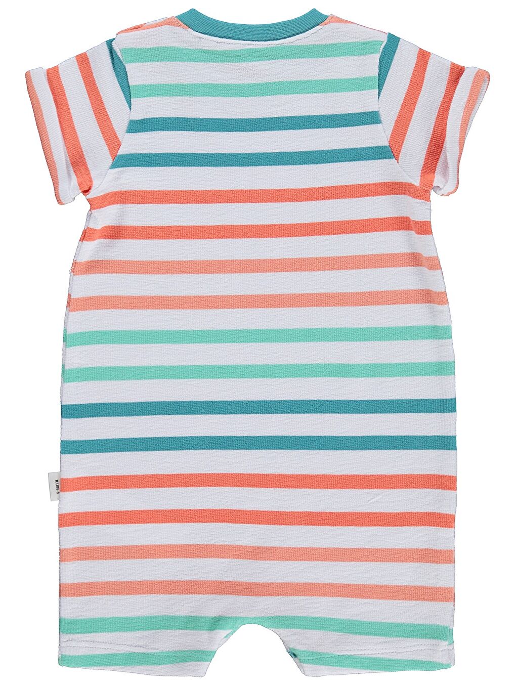 Baby Çizgili 6-18 Ay Tulum - Beyaz-1