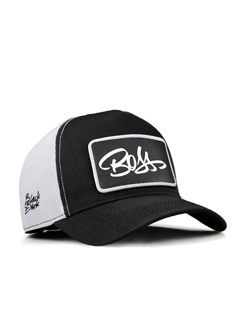 Cordura Boss Logolu Siyah-Beyaz Trucker Şapka
