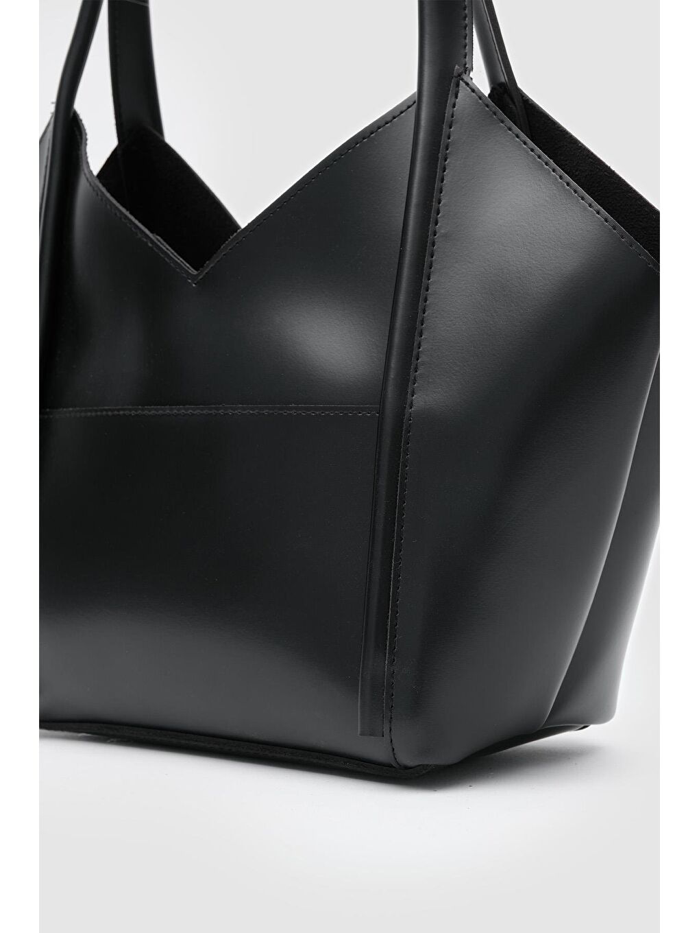 Geza Asimetrik Omuz Çantası Siyah-2