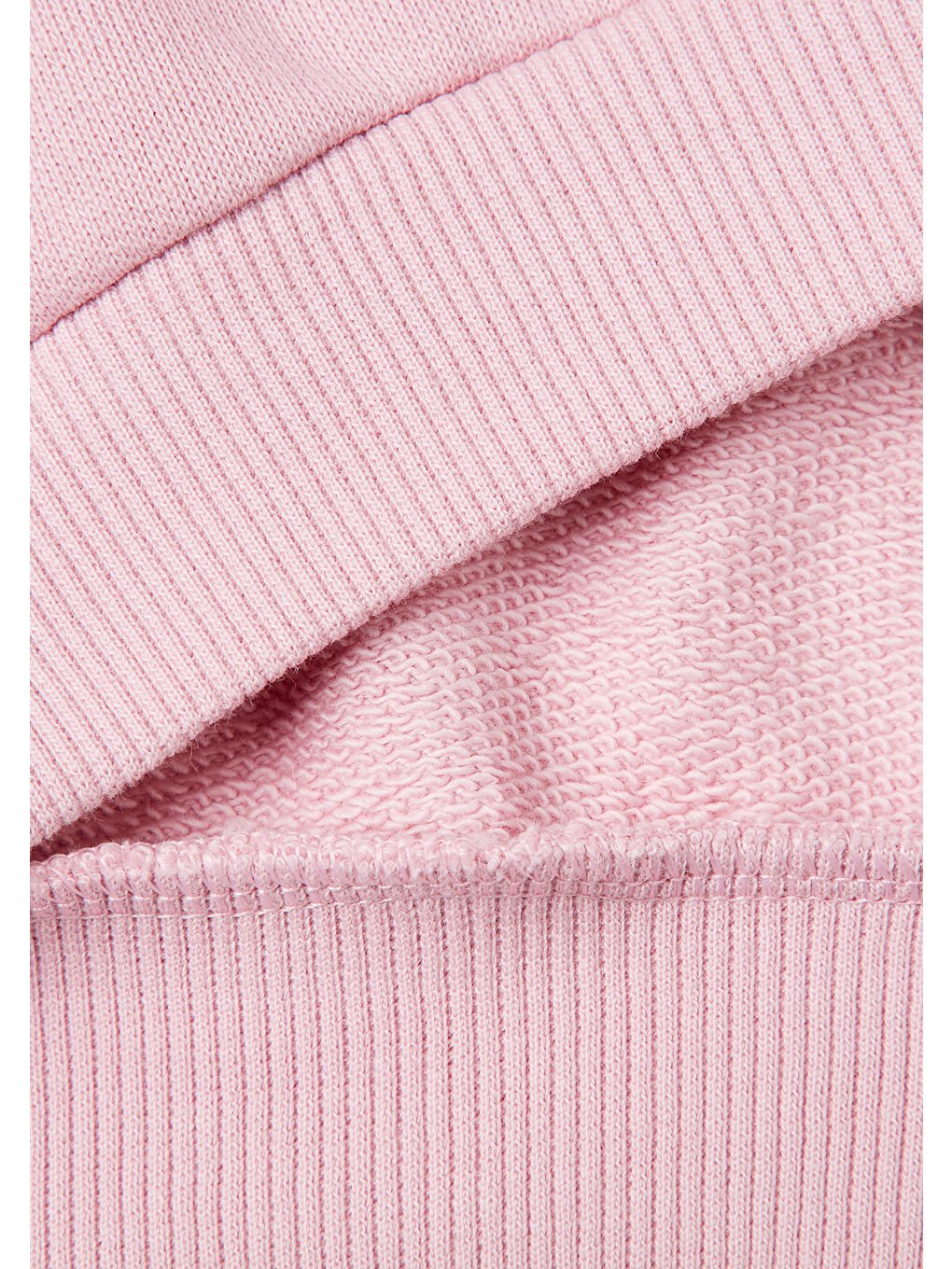 Kız Çocuk Pembe Grafik Baskılı Ribanalı Bisiklet Yaka Sweatshirt-2