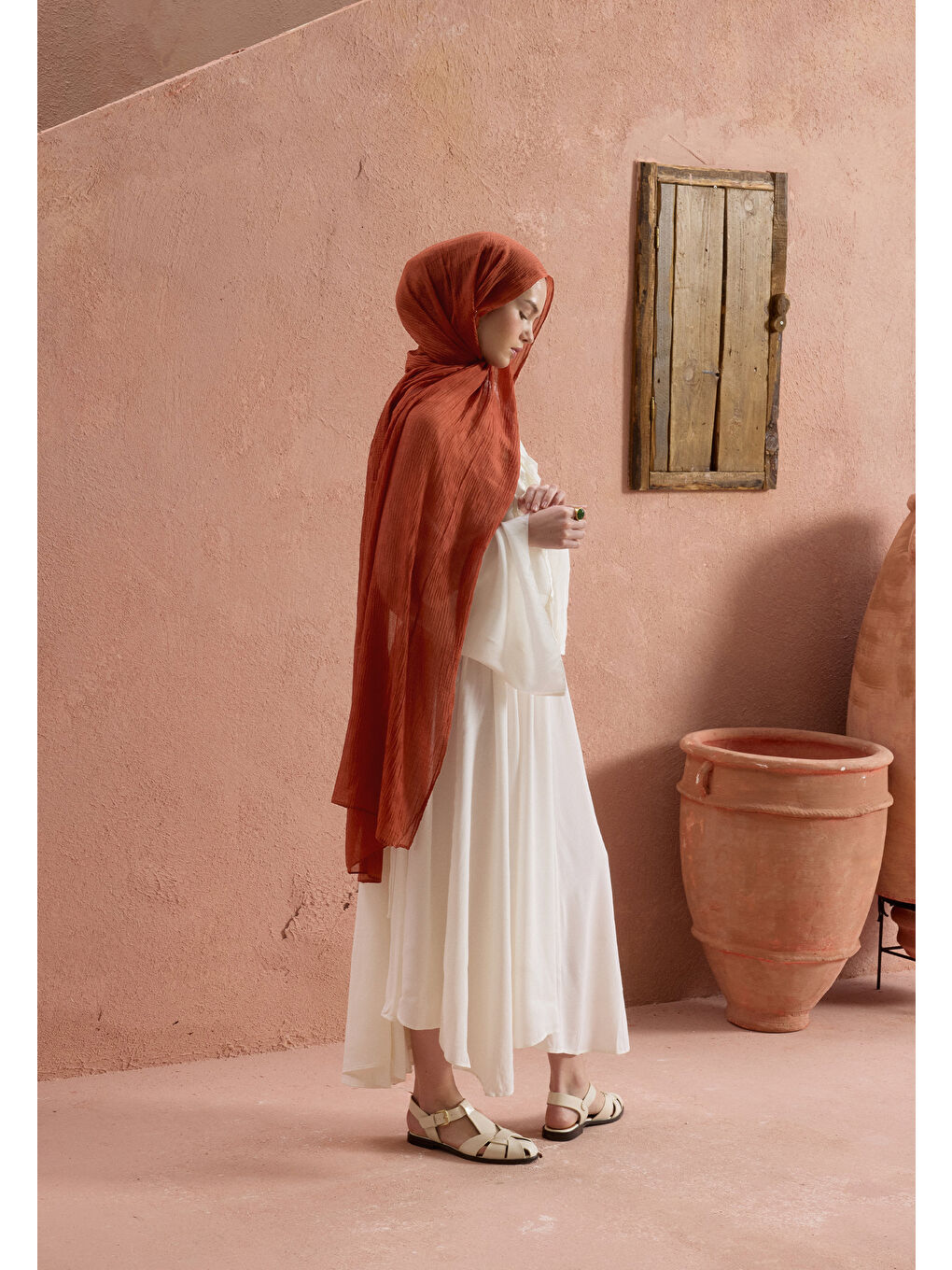 Kahverengi Modal Damalı Şal Kiremit-1