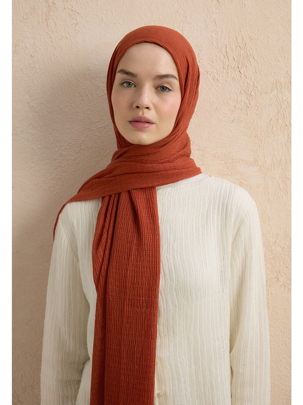 Kahverengi Modal Damalı Şal Kiremit-2