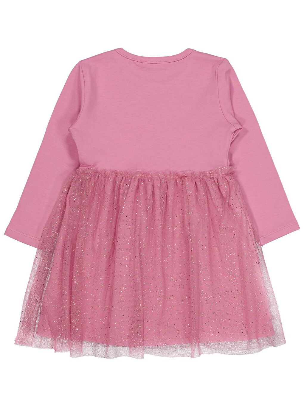 Girls Fiyonk Baskılı 2-5 Yaş Elbise - Pembe 5-6 Yaş-1