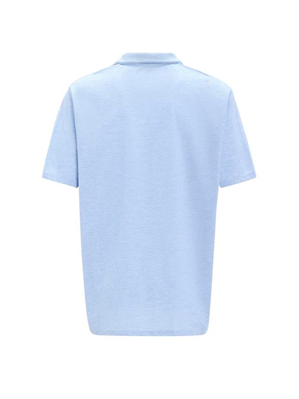 Saks Mavi Regular Armürlü Polo Yaka Tişört-2