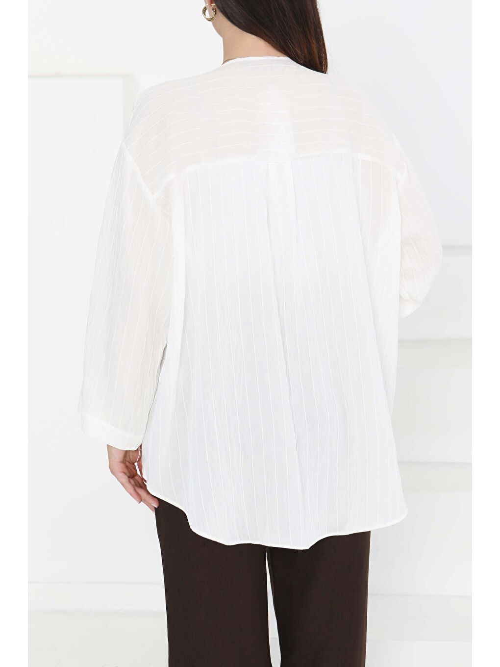 Bağlamalı Ceket Beyaz - 27486-4