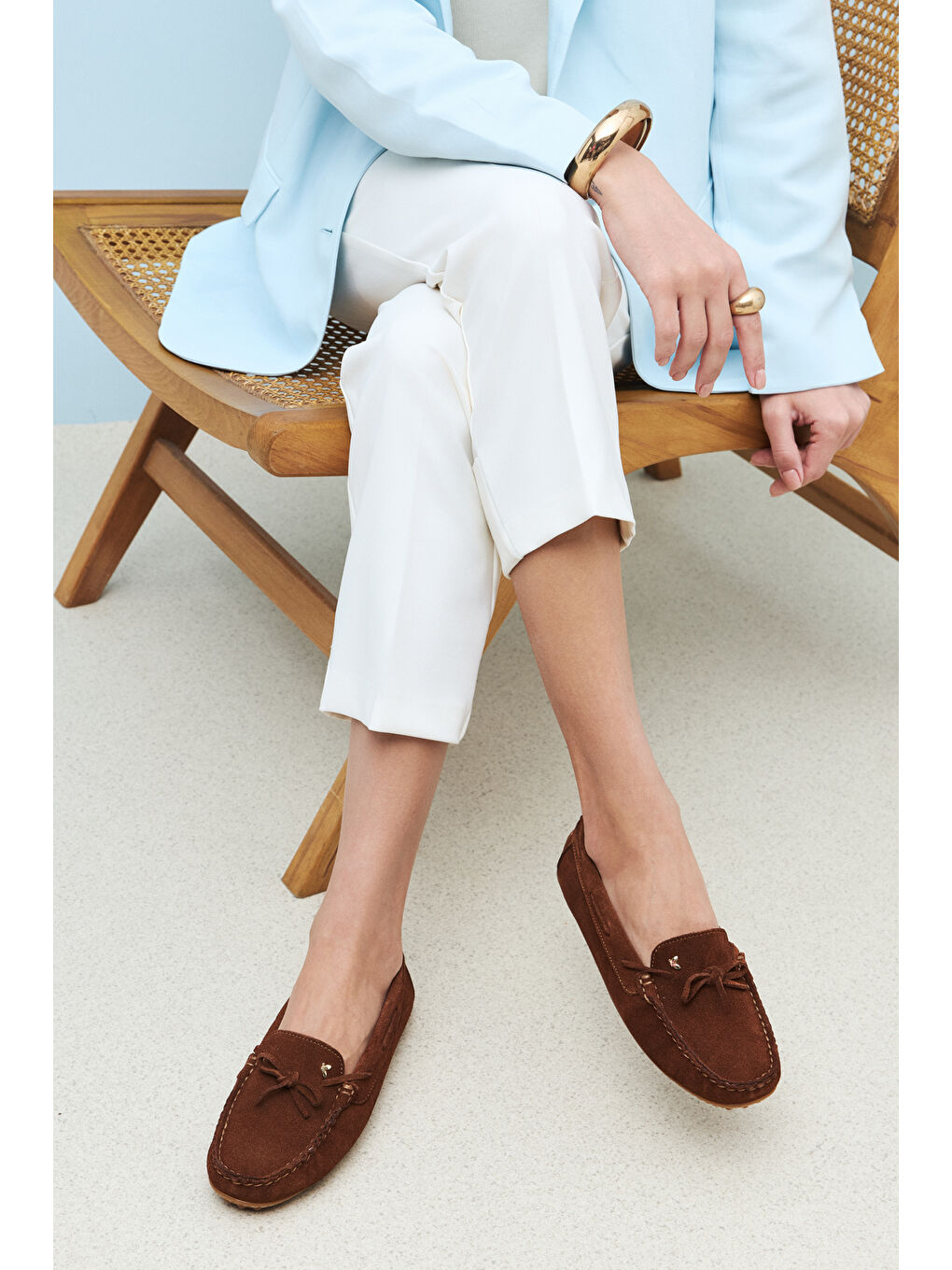 Kahverengi Kadın Hakiki Deri Ayakkabı 1511007ZZ2001 Taba-5