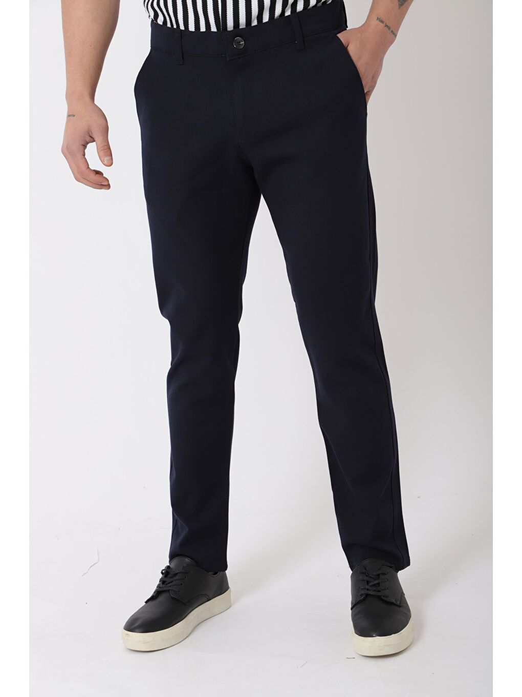 Lacivert Dar Paça Kumaş Erkek Pantolon DP_0396