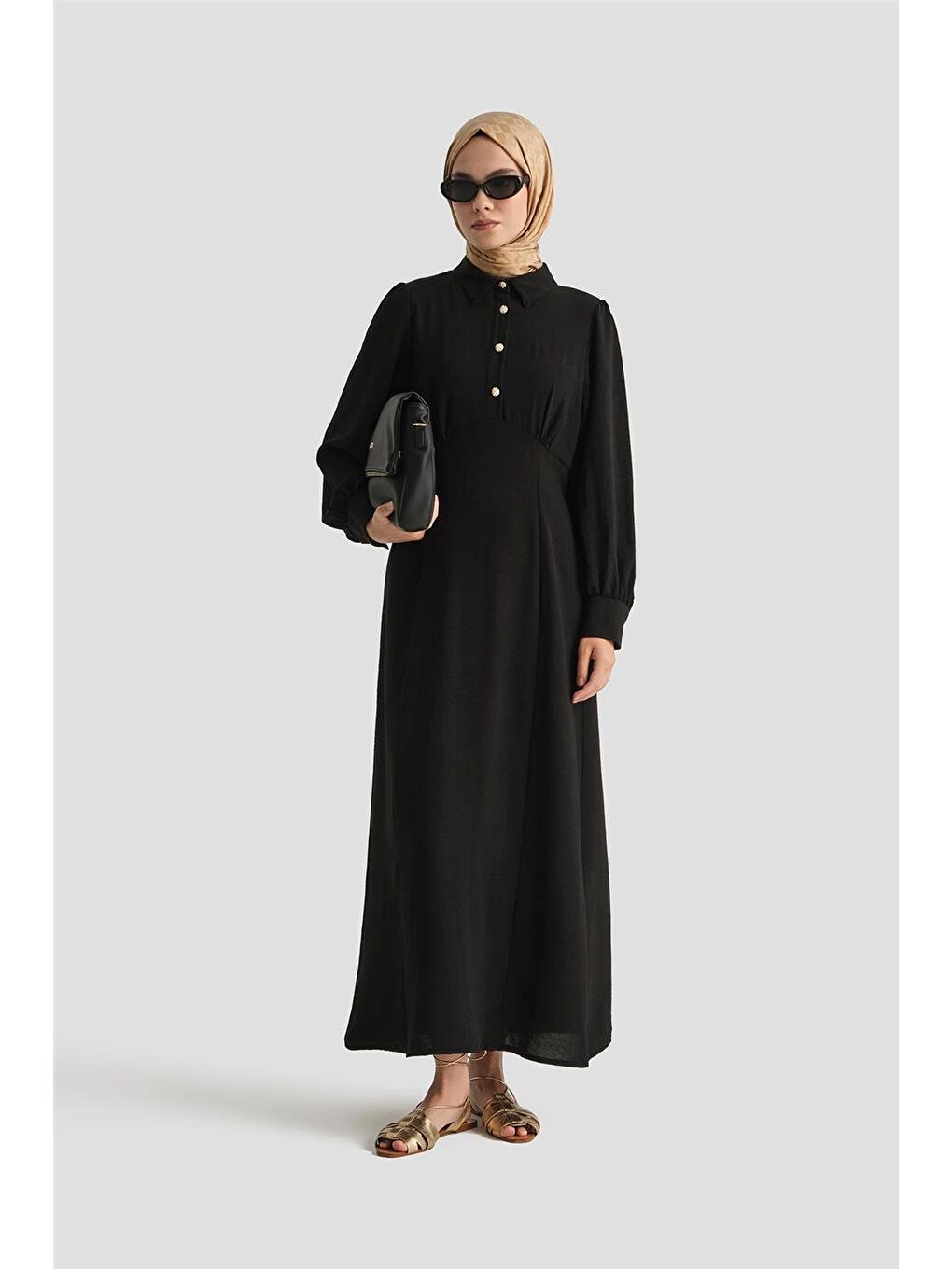Elbise 25Yd9177 Siyah