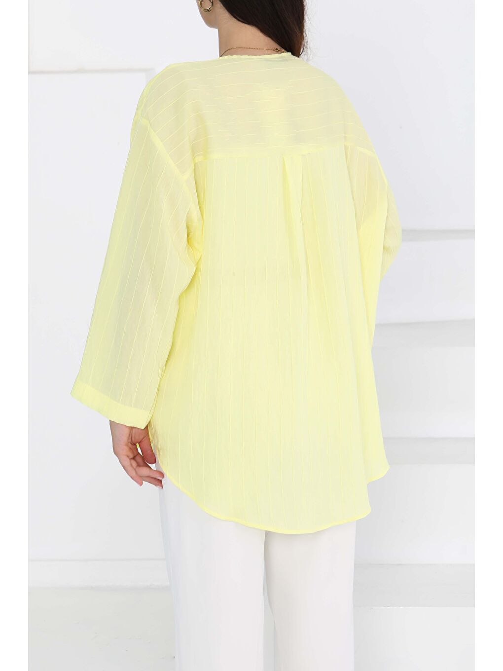 Sarı Bağlamalı Ceket Sari - 27486-4