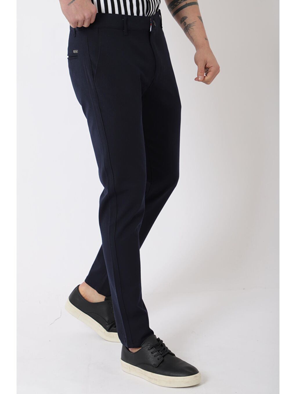 Lacivert Dar Paça Kumaş Erkek Pantolon DP_0396-5