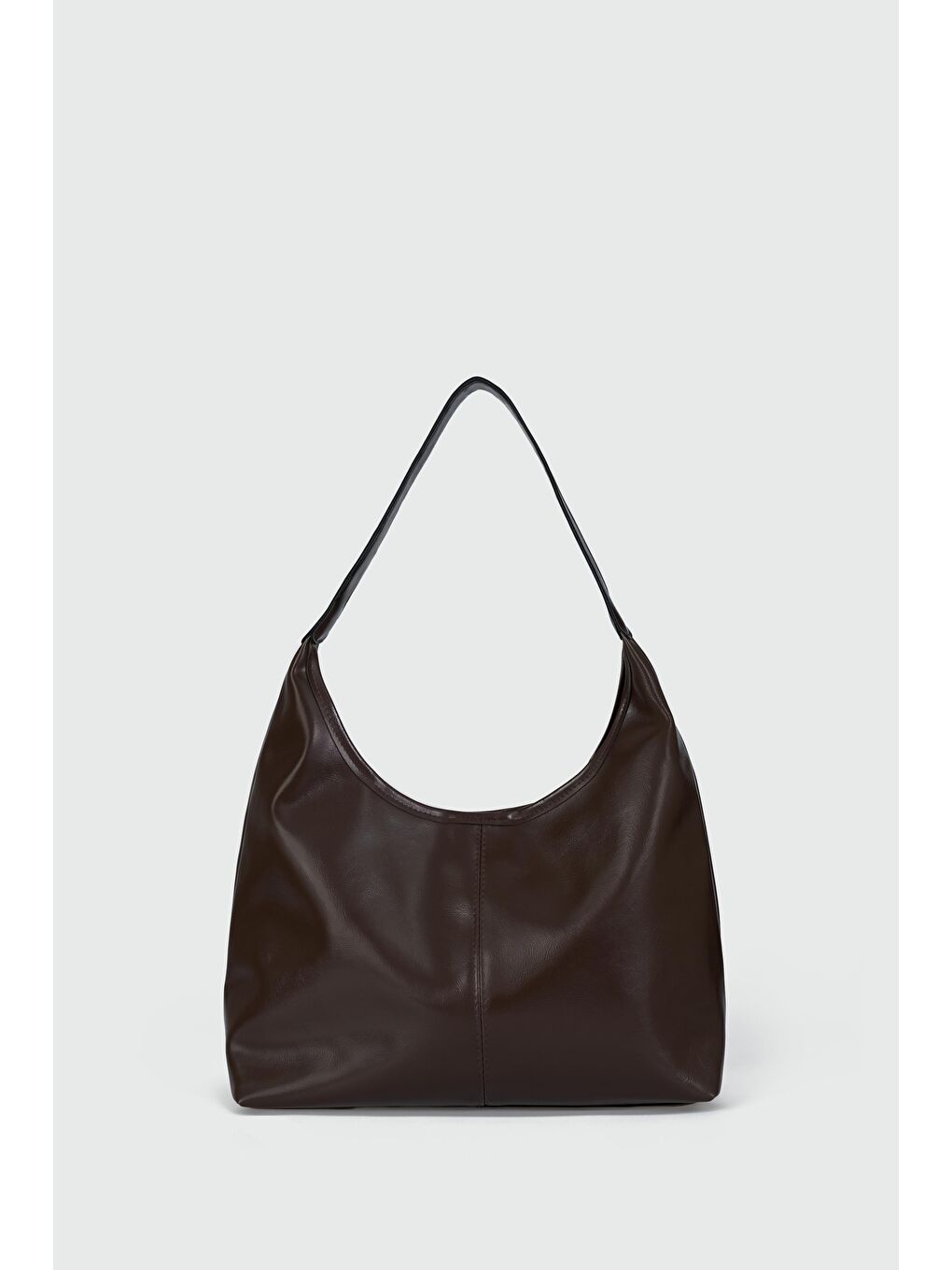 Kahverengi Gina Vintage Deri Omuz Çantası Kahve