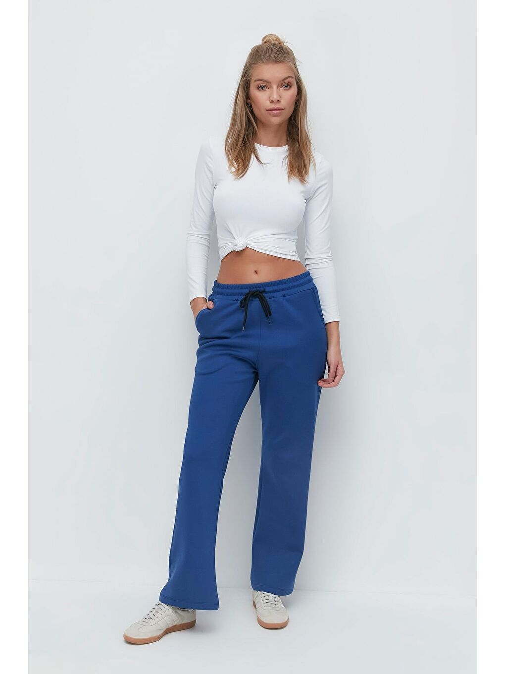 Mavi Wide Leg İspanyol Paça Eşofman Altı 804 Sax-1