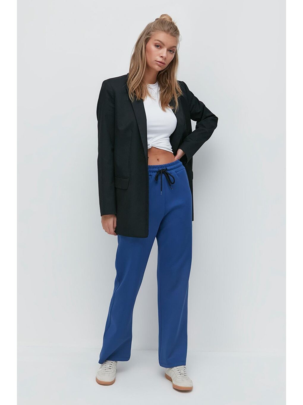 Mavi Wide Leg İspanyol Paça Eşofman Altı 804 Sax-2