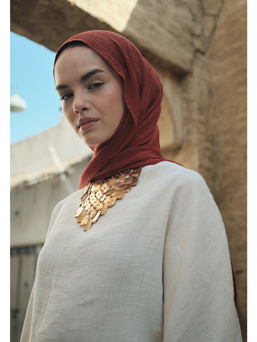 Kahverengi Modal Krinkıl Şal Kiremit-4