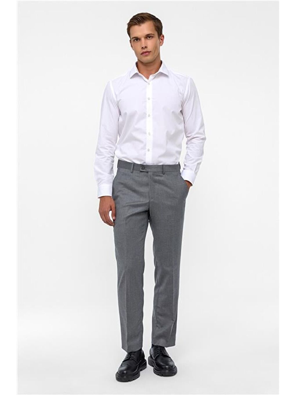 Antrasit Regular Armürlü Pantolon