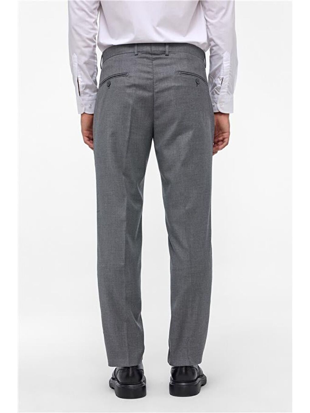 Antrasit Regular Armürlü Pantolon-4