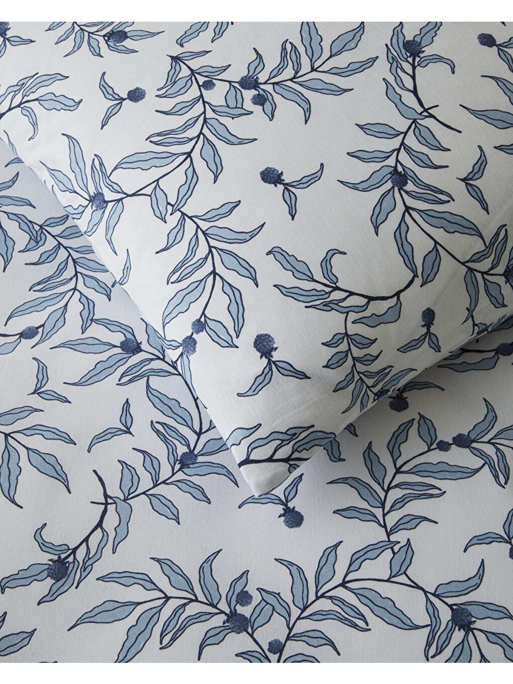 Berryland Kolay Ütülenir Çarşaflı Tek Kişilik Nevresim Takımı 160x220 cm Mavi-Turuncu-3