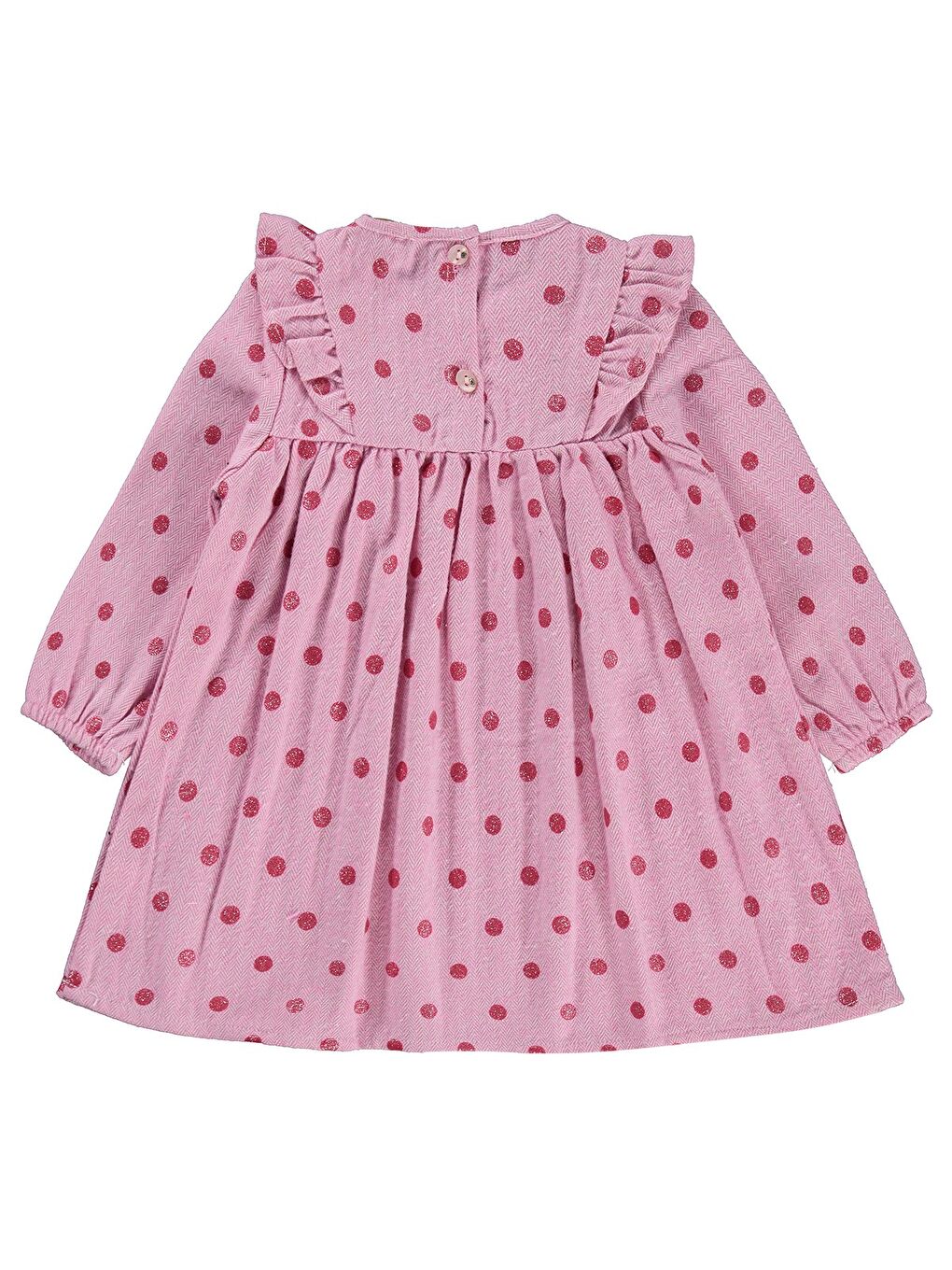 Kız Bebek Puanlı Elbise 6-18 Ay - Pembe-1