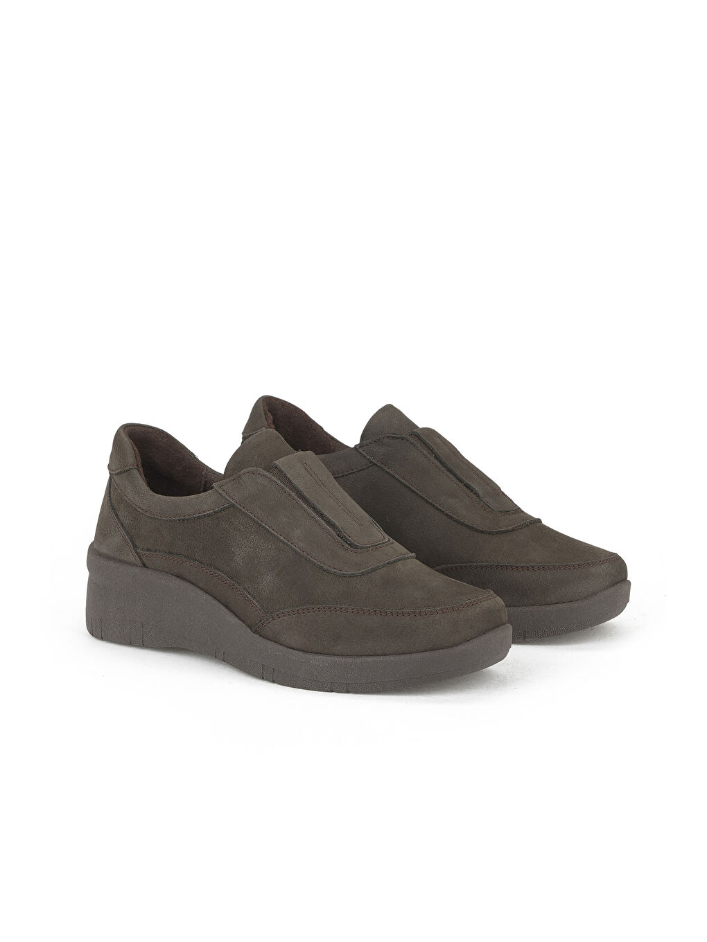 Kahverengi Kadın Hakiki Deri Konfor Ayakkabı 153359Z2202 Kahve-1