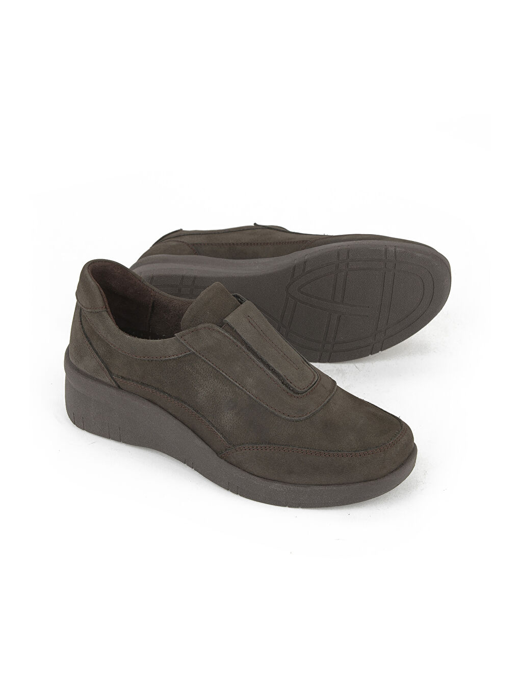 Kahverengi Kadın Hakiki Deri Konfor Ayakkabı 153359Z2202 Kahve-3