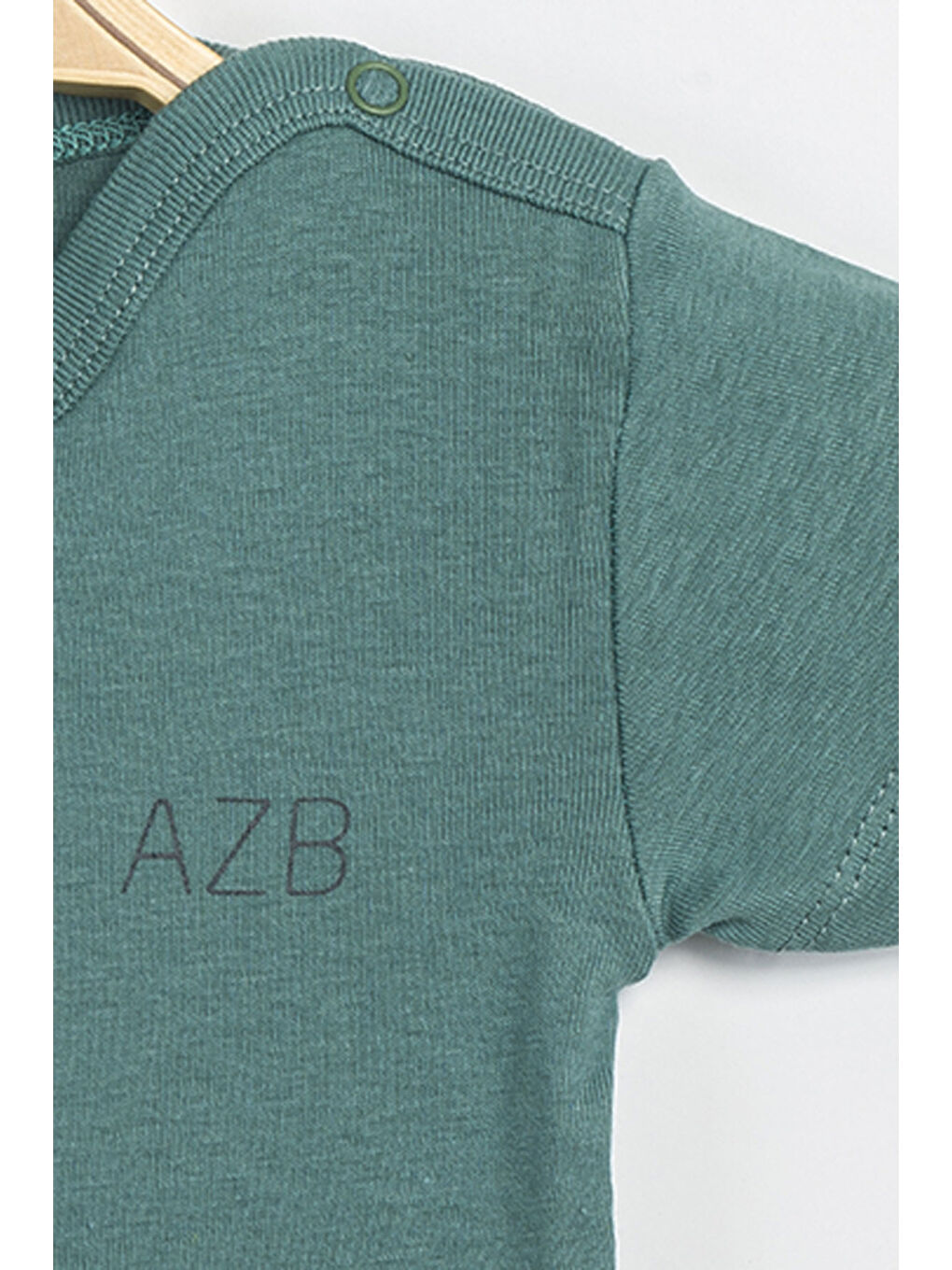 Yeşil Erkek Kız Bebek Çıtçıtlı % 100 Pamuk Body & Zıbın-2