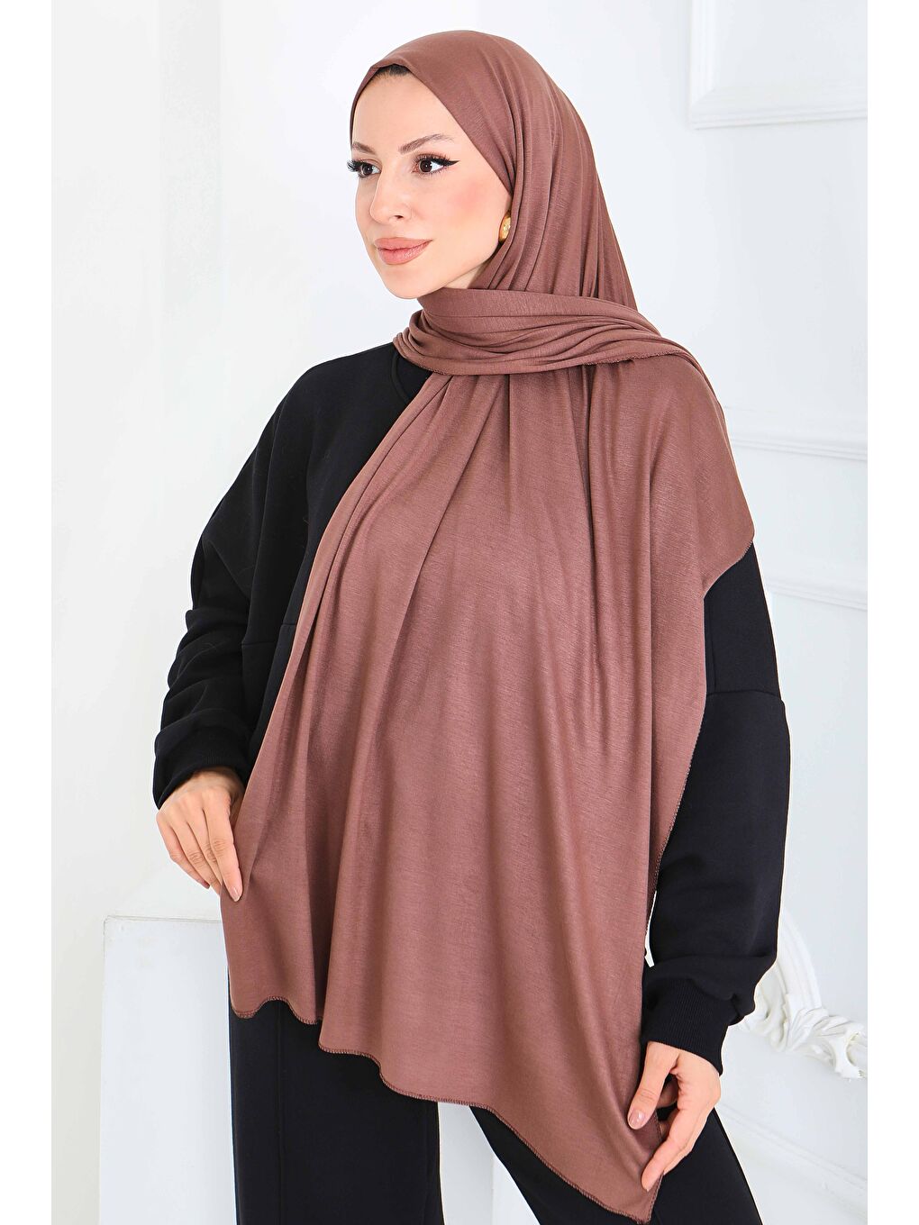 Bej Penye Şal Vizon - 27854-VIZON